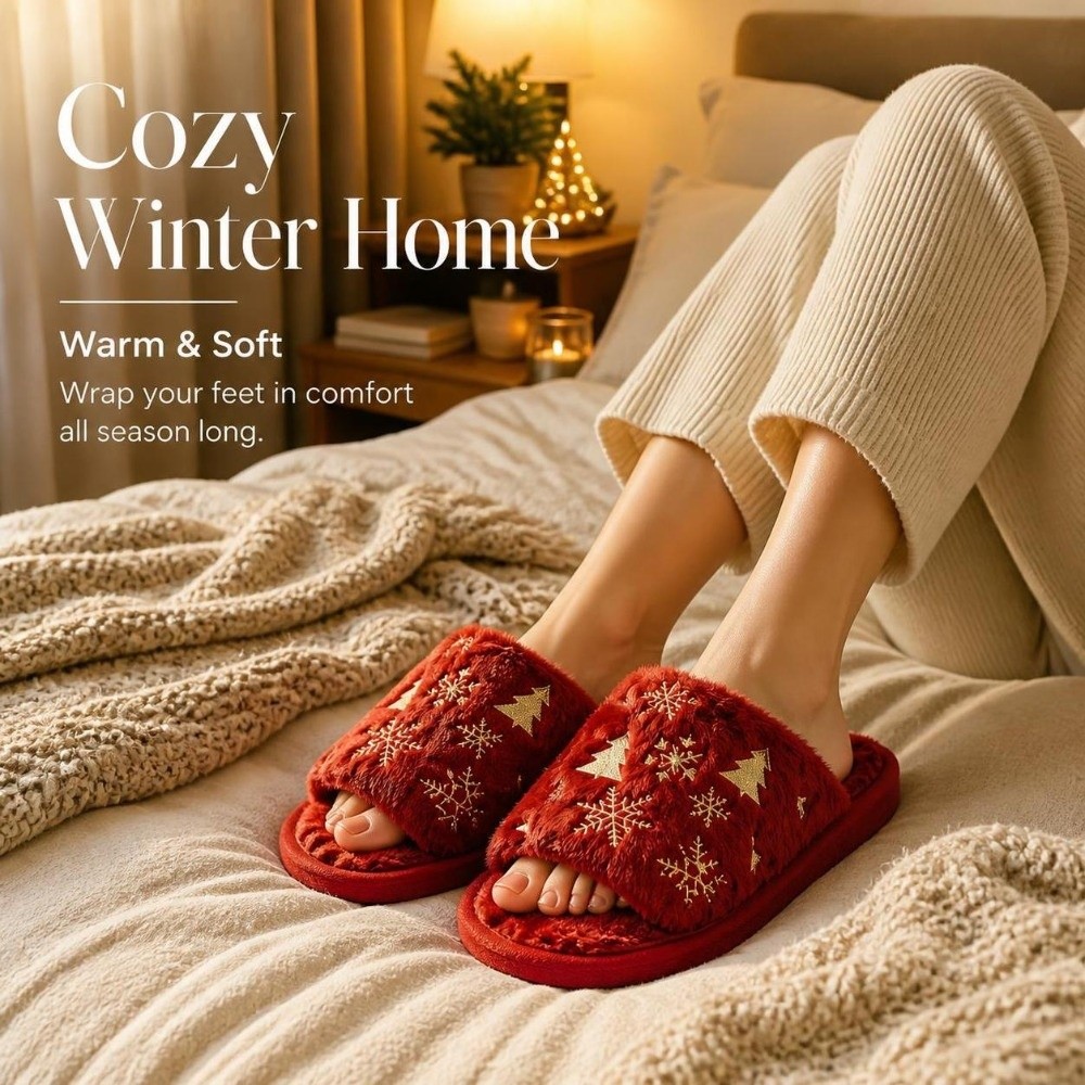 Open-Toe Christmas Tree Slippe - Shoe Tree recension och pris