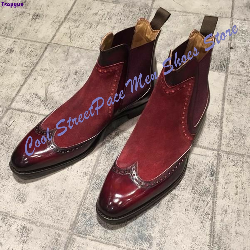 Men Vintage Red Two Tone Chels - Leather Shoe Polish recension och pris